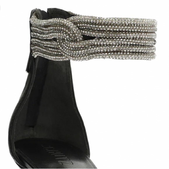 New Schutz x Anthropologie Linara 7 Black Nappa Leather Pointed Toe Pumps - Picture 5 of 12